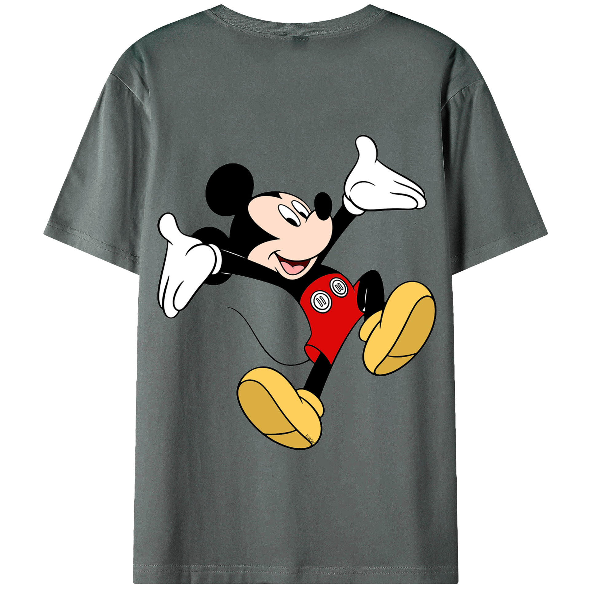 （画像用） ミッキーマウス Mickey Mouse 綿100％半袖Tシャツ（背面プリント）